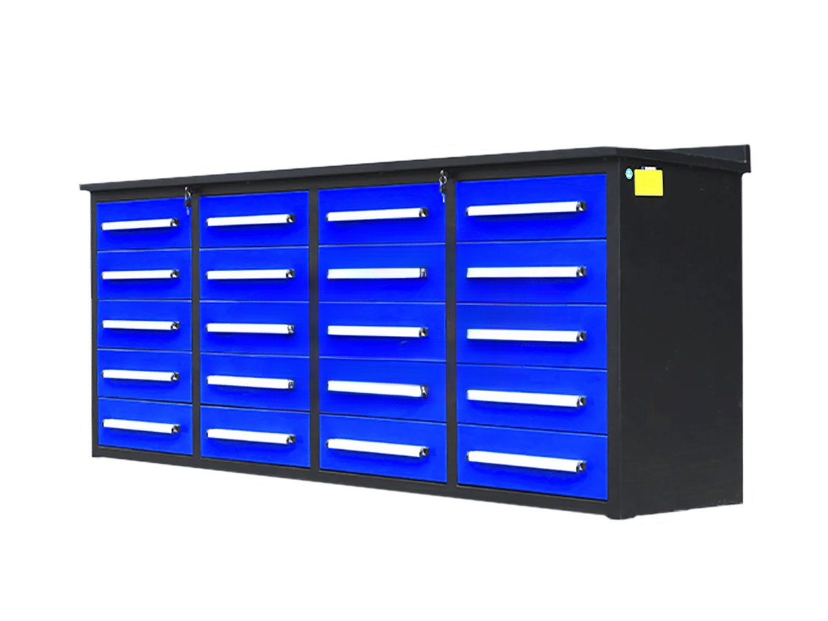 CAEL Tool Box 20DD Servante 7,3 FT – 2 230 mm, 230 kg, tiroirs coulissants