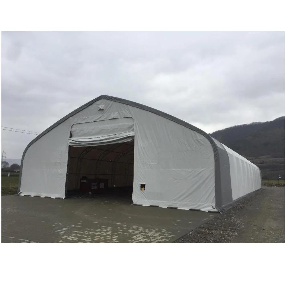 CAEL – Abri de stockage en PVC à double ferme, 60 x 120 ft, faîtage 25 ft
