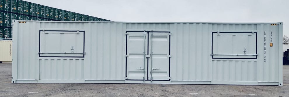 CAEL MDO40-DSW-HC 40-ft-High-Cube-Containerbüro mit 2 Serviceklappen