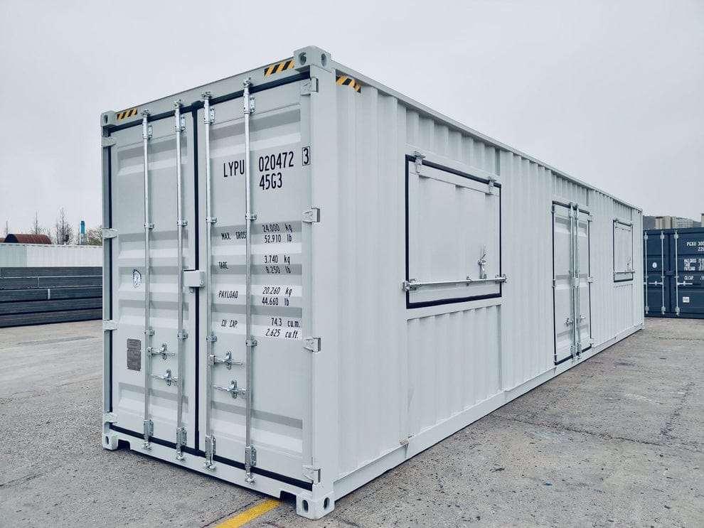 CAEL MDO40-DSW-HC 40-ft-High-Cube-Containerbüro mit 2 Serviceklappen