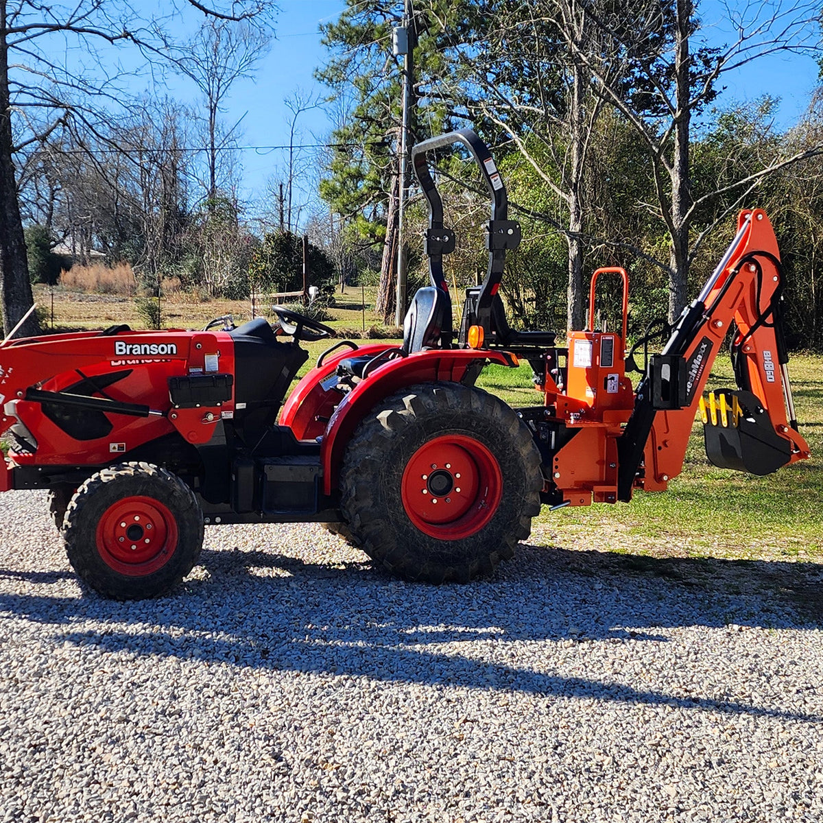 9' Tractor Backhoe Attachment, Mechanical Thumb, 15" Bucket, ISO/SAE Controls, Cat. 1 & 2, 25-100 HP, BH860M - view 2