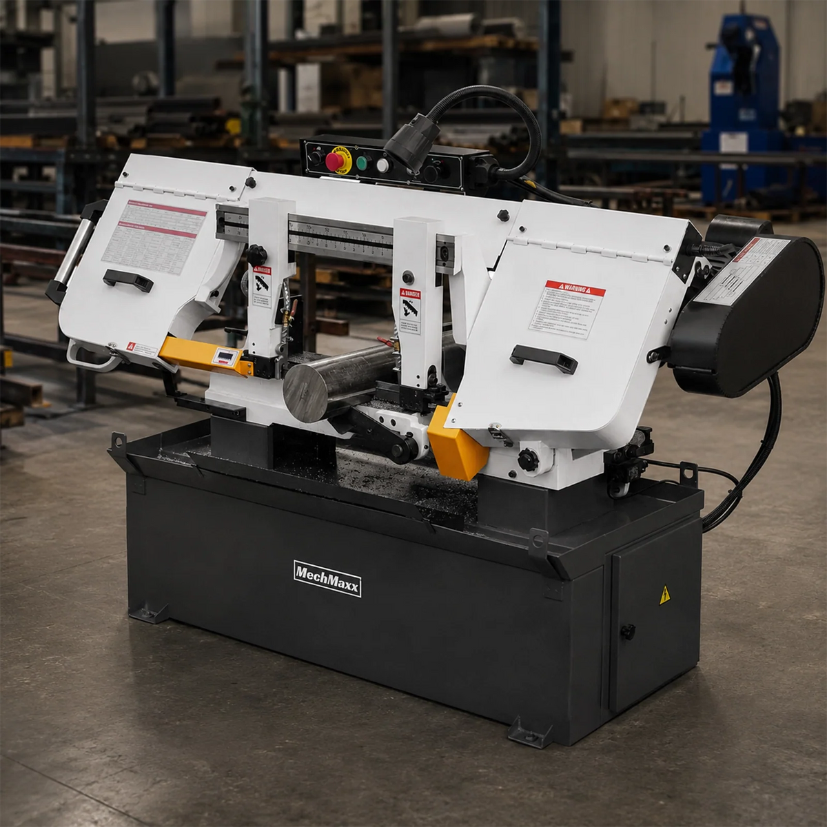 10 in Horizontal Metal Cutting Band Saw, 2 HP 1.5 kW, 4-Speed, 0-45 Degree Swivel, Hydraulic Downfeed, 230V, B - view 8