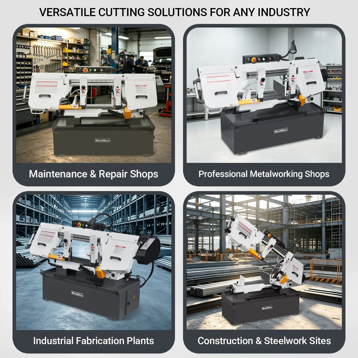 10 in Horizontal Metal Cutting Band Saw, 2 HP 1.5 kW, 4-Speed, 0-45 Degree Swivel, Hydraulic Downfeed, 230V, B - view 9