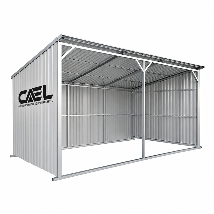 CAEL Weideunterstand verzinkt 19' x 12' x 10' – offene Front, Kufenrahmen