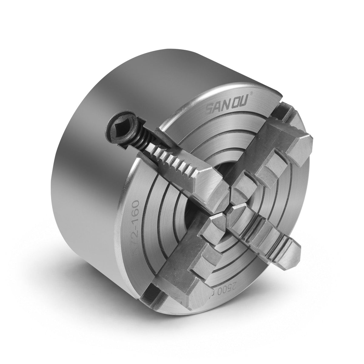 5 in 4-Jaw Lathe Chuck K72-160mm for Metal Lathe (SKU: 500007, 500008, 500102)