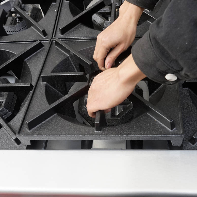 CAEL EHP-6S Cuisinière à gaz de comptoir pro – 6 feux, 150 000 BTU/hr