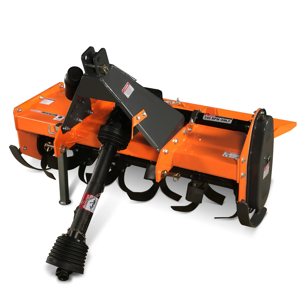 4.5FT 3-Point Gear Drive Rotary Tiller, 25-45HP Tractor, PTO Shaft Included (With Slip Clutch), Cat. 1 Hookup, - view 11
