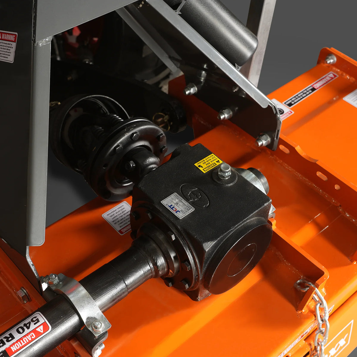 4FT 3-Point Gear Drive Rotary Tiller, 18-35HP Tractor, PTO Shaft Included (With Slip Clutch), Cat. 1 Hookup, R - view 3