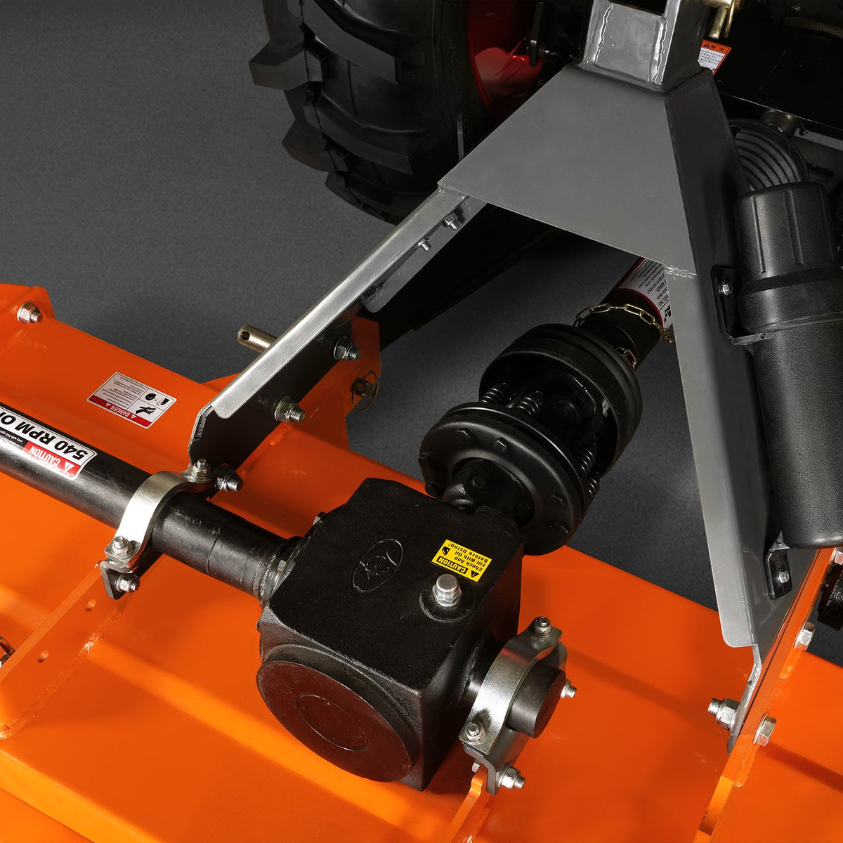 5FT 3-Point Gear Drive Rotary Tiller, 25-50HP Tractor, PTO Shaft Included (With Slip Clutch), Cat. 1 &2 Hookup - view 6