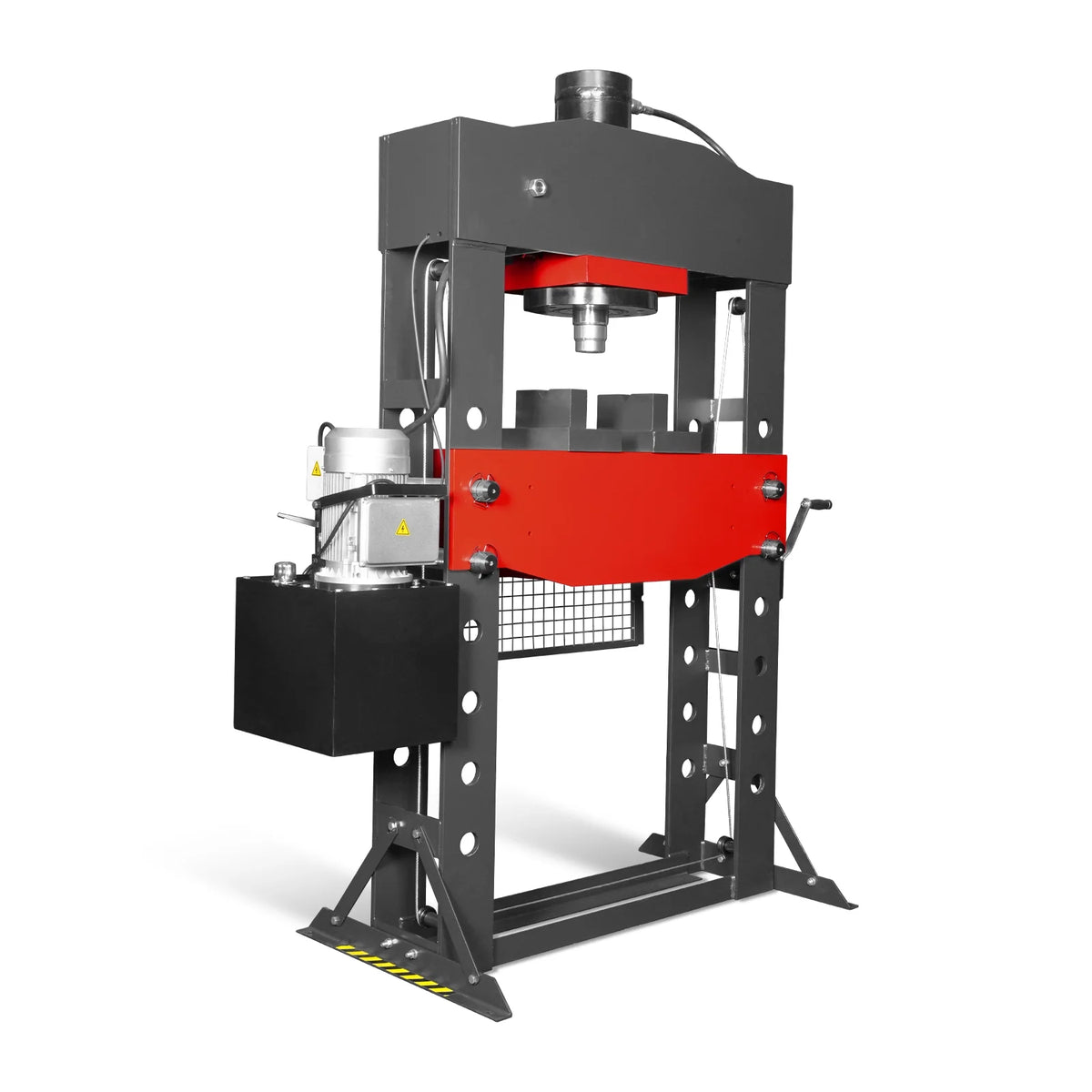 100 Ton H-Frame Electric Hydraulic Shop Press with Hand Winch, 110V Motor, Fully Welded Steel Frame, Safety Gu - view 21