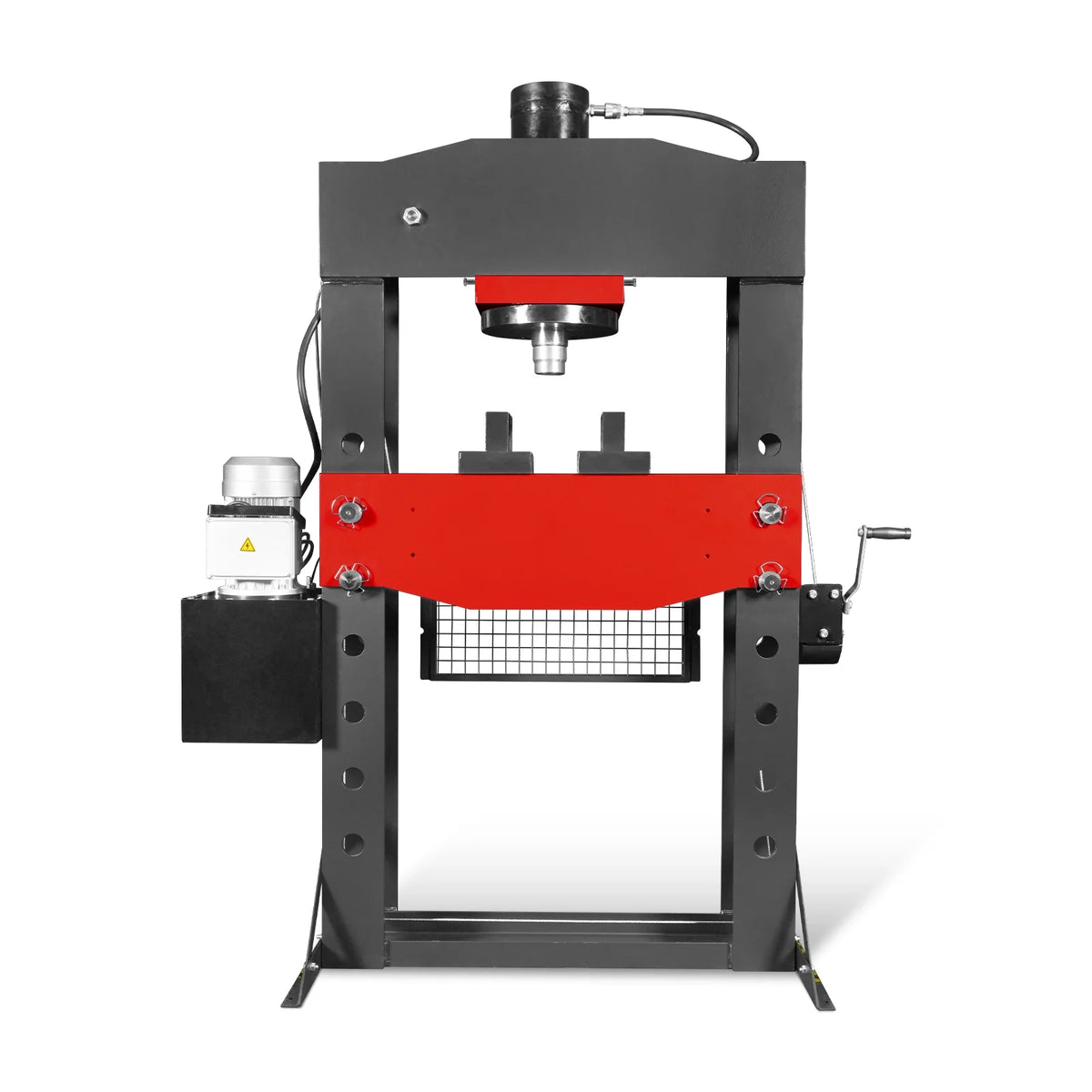 100 Ton H-Frame Electric Hydraulic Shop Press with Hand Winch, 110V Motor, Fully Welded Steel Frame, Safety Gu - view 20