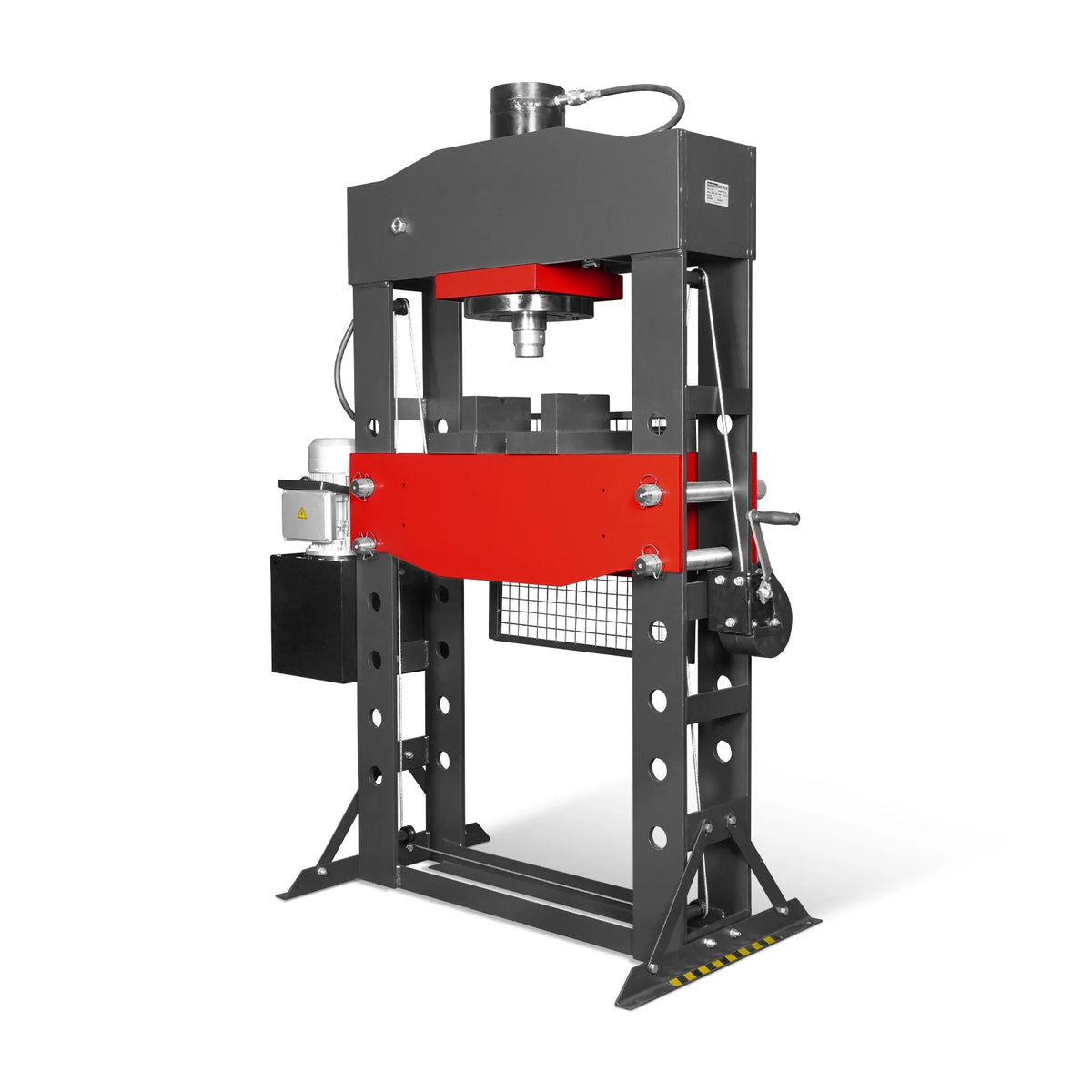 100 Ton H-Frame Electric Hydraulic Shop Press with Hand Winch, 110V Motor, Fully Welded Steel Frame, Safety Gu - view 19