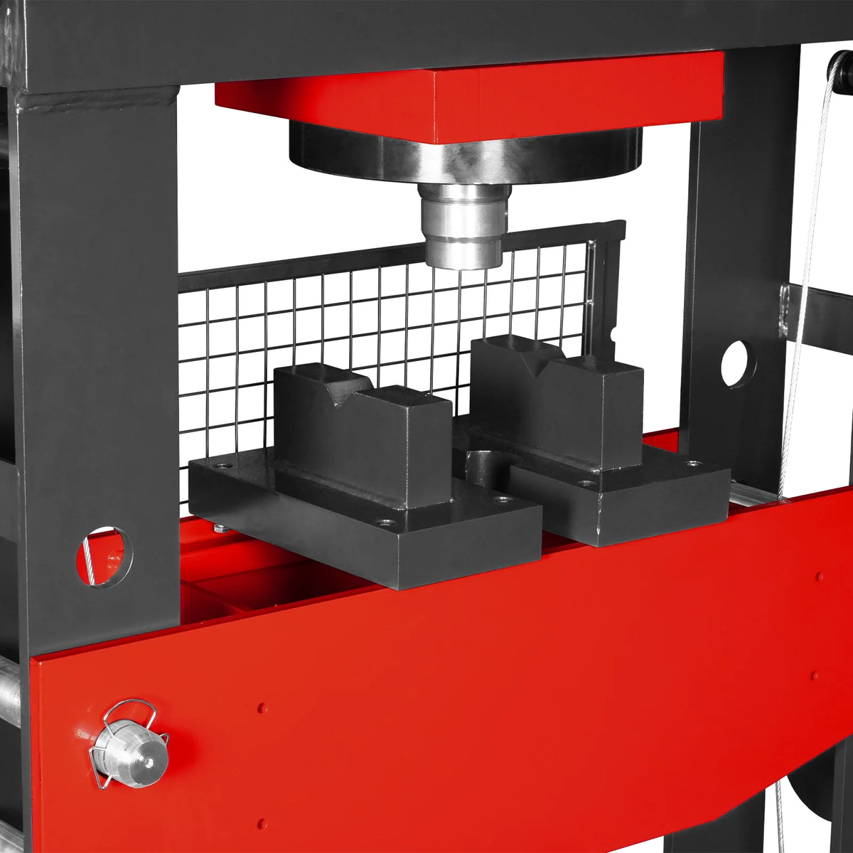 100 Ton H-Frame Air/Hydraulic Shop Press with Hand Winch, Fully Welded Steel Frame, Safety Guard, Foot Pedal C - view 13