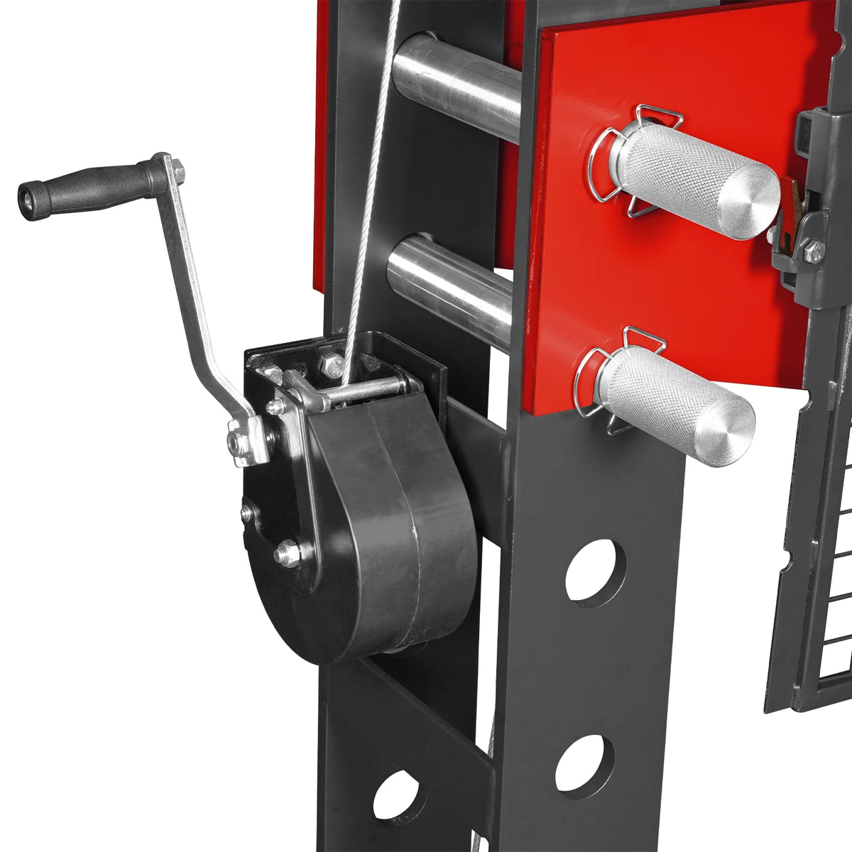 100 Ton H-Frame Electric Hydraulic Shop Press with Hand Winch, 110V Motor, Fully Welded Steel Frame, Safety Gu - view 14