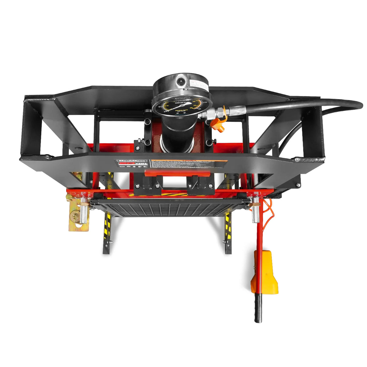 20 Ton H-Frame Air/Hydraulic Shop Press with Press Pin Kit, Fully Welded Steel Frame, Safety Guard, Foot Pedal - view 10