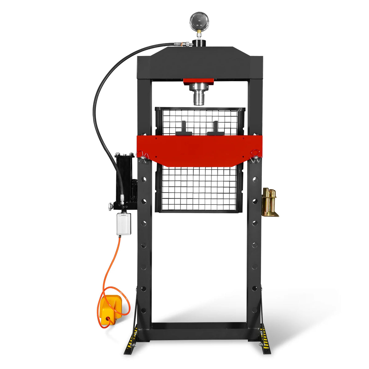 20 Ton H-Frame Air/Hydraulic Shop Press with Press Pin Kit, Fully Welded Steel Frame, Safety Guard, Foot Pedal - view 24