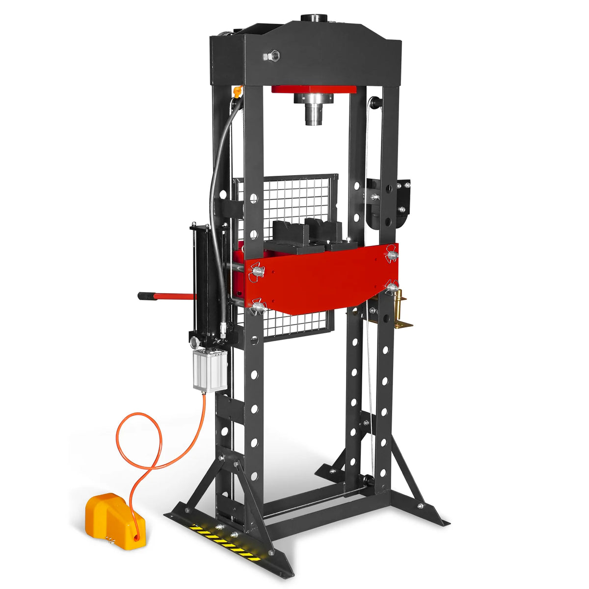 30 Ton H-Frame Air/Hydraulic Shop Press with Hand Winch & Press Pin Kit, Fully Welded Steel Frame, Safety Guar - view 29