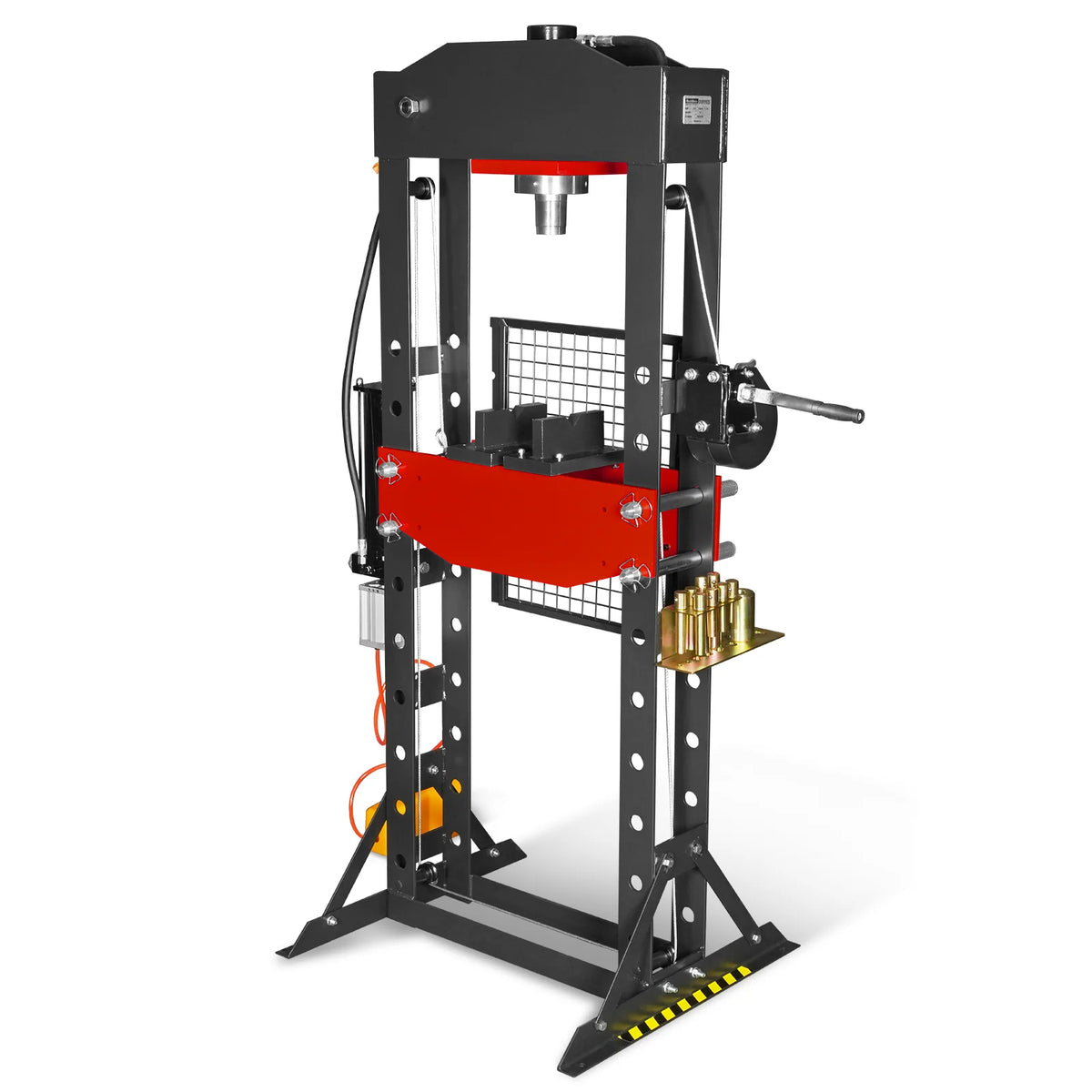 30 Ton H-Frame Air/Hydraulic Shop Press with Hand Winch & Press Pin Kit, Fully Welded Steel Frame, Safety Guar - view 27