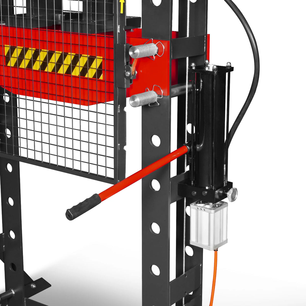 50 Ton H-Frame Air/Hydraulic Shop Press with Hand Winch & Press Pin Kit, Fully Welded Steel Frame, Safety Guar - view 16