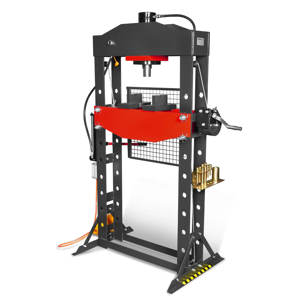 50 Ton H-Frame Air/Hydraulic Shop Press with Hand Winch & Press Pin Kit, Fully Welded Steel Frame, Safety Guar - view 24