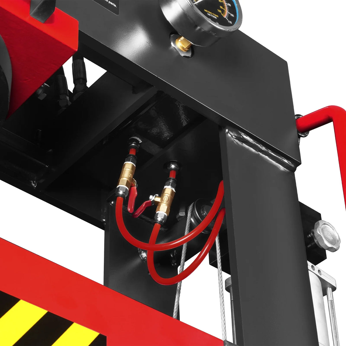 75 Ton H-Frame Air/Hydraulic Shop Press with Hand Winch, Fully Welded Steel Frame, Safety Guard, Foot Pedal Co - view 14