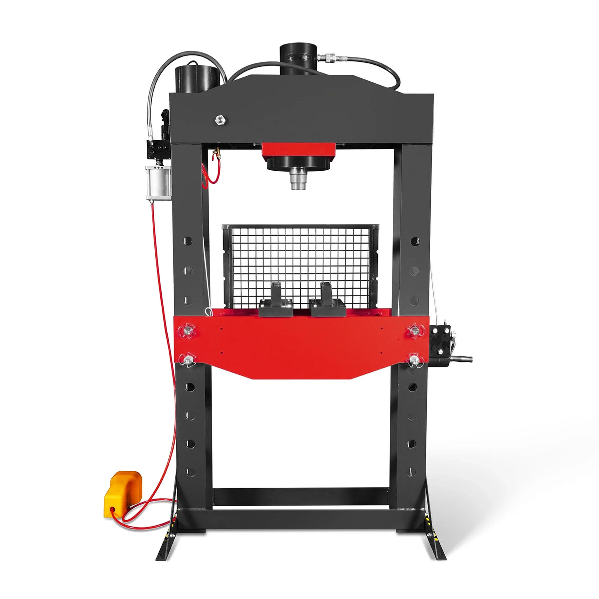 75 Ton H-Frame Air/Hydraulic Shop Press with Hand Winch, Fully Welded Steel Frame, Safety Guard, Foot Pedal Co - view 23