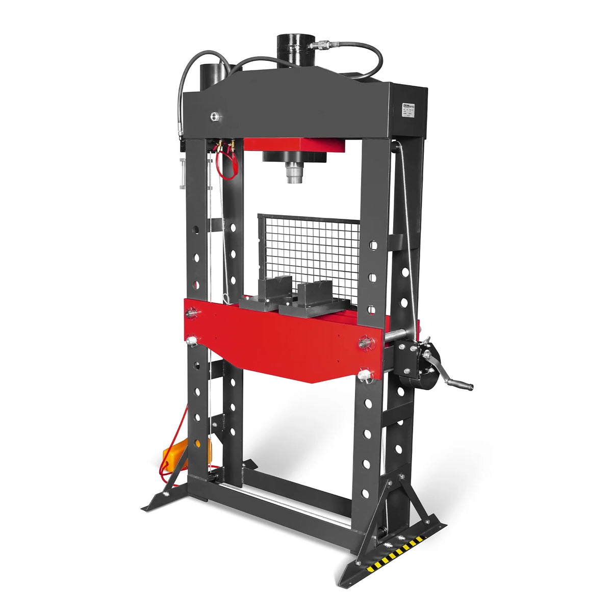 75 Ton H-Frame Air/Hydraulic Shop Press with Hand Winch, Fully Welded Steel Frame, Safety Guard, Foot Pedal Co - view 22